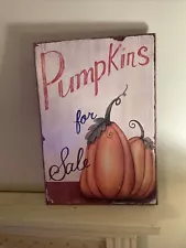 New ListingPumpkins For Sale" Wall Sign Fall Decor 9” x 13”