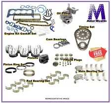 MERCRUISER Chevy GM 350 V8 5.7 Marine Engine Rebuild Kit w/Pistons - STD Rot 1PC