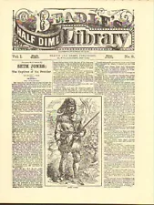 dime novel; Beadle's Half Dime Library #11: Seth Jones; or, The Captives of the