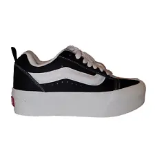 New VANS Knu Stack Shoe W 8.5 M 7 Low Top Platform Sneakers Black White Chunky