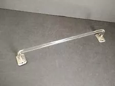 Antique Glass Towel Rack Bar 16.5" Bent Rod Vintage Art Deco Kitchen Bath Salvag