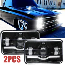 Pair 4x6" LED Headlights Hi/Lo Beam fit 1981 1982 1983 1984 1985 1986 Chevy C10 (For: Chevrolet Malibu)