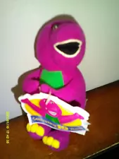 Barney Pal Plush 6" Tall 10 Year Anniversary Tag Attached Squeeze Belly & Barney