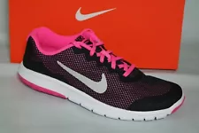 NIKE FLEX EXPERIENCE 4 (GS) GIRLS SHOE ,Size 5.5 BLACK/PINK 749818 001