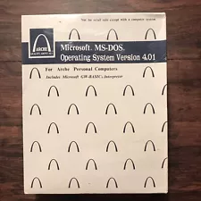 Microsoft MS-DOS 4.01 For Arche Personal Computers 5.25” Brand New Sealed