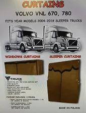 Curtain Set For Volvo VNL 670 780 Models