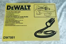 New In Box DeWalt Flexible Neck Work Light DW7881 Use W/ DW788 Scroll Saw