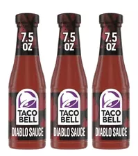 3 PACK! 2024 Taco Bell Diablo Sauce 7.5 oz, FREE EXPEDITED SHIPPING !