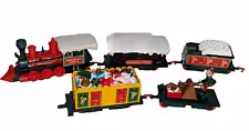 Vtg Christmas Train Set for Kids North Pole Holiday Express Animated Elf ON SALE