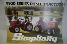 1983 Simplicity 9500 Series Diesel Tractors original sales brochure - Mint