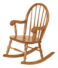 CHILDREN'S BOW BACK ROCKING CHAIR Amish Handmade Classic Oak Rocker