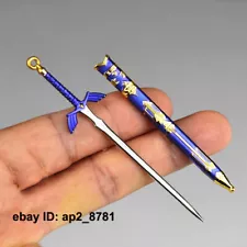 1/12 3.54'' Metal Master Sword W Scabbard For Zelda Link 6" Action Figure Custom