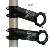 UNO Light Weight Bike Stem 31.8 x 60/70/80/90/100/110/120/130mm -7°/-17° Black