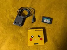 Pikachu Edition Yellow Nintendo GameBoy Advance SP GBA AGS-101 Brighter Screen