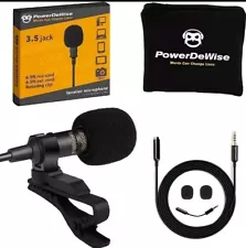 PowerDeWise Professional Grade Lavalier Lapel Microphone (3.5mm Jack)