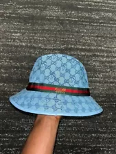 New Gucci Light blu Bucket Hat Every size NEW SOLD OUT