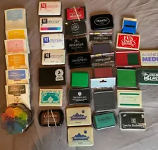 Lot of 34 items including various stamp pads... see pictures