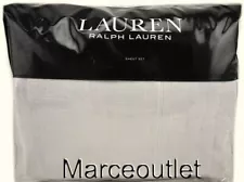 Ralph Lauren Kent Cotton Linen QUEEN Sheet Set Light Grey