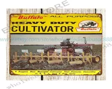 1969 Buffalo farm Heavy Duty Cultivator metal tin sign collectible metal wall