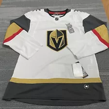 Las Vegas Golden Knights Jersey Mens 46 White Adidas Hockey Locker Access NHL*