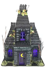 Haunted House Witch Tower Lights Up Halloween Fun Minor Damage Used