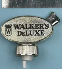 Vintage Walker's DeLuxe Whiskey Screw Top Bottle Dispenser Chromed Plastic