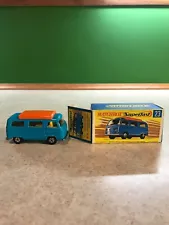 Vintage England Lesney Matchbox Car Superfast - Volkswagen Camper 23 Blue