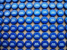 100 LOT BUD LIGHT BEER BOTTLE CAPS NO DENT'S (CRAFTS)