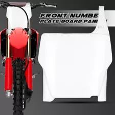 WHITE FRONT NUMBER PLATE For HONDA CRF250 CRF250R 2004 2005 2006 2007 Dirt Bike (For: 2006 Honda CRF250R)