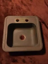 Vintage Bathroom Or Kitchen Solid Brass Sink 14.75 X15x5”Deep Great Shape