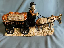 Yankee Candle Double Boney Bunch Wagon Pumpkins for Sale Tealight Holder NWT