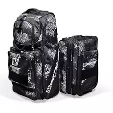 Virtue Paintball Mid & V4 High Roller Gear Bag Luggage Set - Built to Win Black