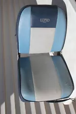 Lund Boat Seat With Springfield Bracket and Post Blue Gray