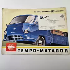 Orig 1950's West Germany Tempo Matador Full Line Sales Brochure English