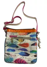 Nicole Lee Crossbody Bag Purse Model FEA10441 Feather Bling Pop Art Great Cond