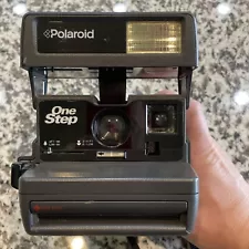 Vintage Polaroid One Step 600 Instant Flash Film Camera & Strap Battery Tested