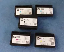 5 HP Empty Ink Cartridges, Black and 3 Colors