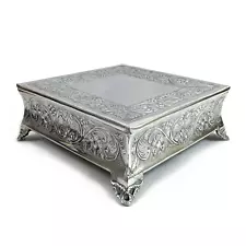 Aluminum Square Wedding Cake Stand (Square, 12" inch)