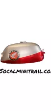 HONDA Z50A GAS TANK K1 1970-1971 W/ EMBLEMS, petcock and cap REPRo Red/Gray