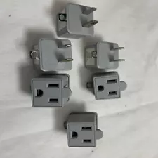 6 pack 3 to 2 Prong Outlet Grounding Adapter Converter. #D01