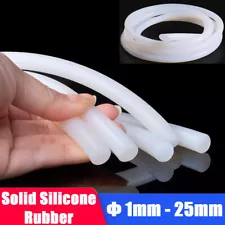 Solid Silicone Rubber Cord White Seal O Ring High Temperature Cord Φ 1mm - 25mm