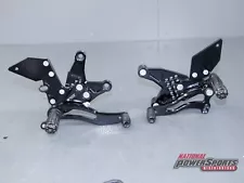 2016 - 2020 KAWASAKI ZX10R NINJA BONAMICI ADJUSTABLE REARSETS BLACK PAIR (For: Kawasaki Ninja 1000)