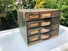 Small set of vintage metal tool drawers for restoration