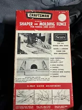 Craftsman Shaper and Molding Fence for Radial Arm Saw