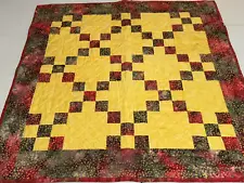 Vintage Handmade Irish Chain Quilt 37x37 #947