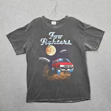 Foo Fighters Men Shirt Medium Gray Van Tour Graphic Rock Band Tee