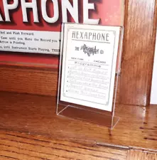 Reproduction Playlist Cards & Stand for a REGINA HEXAPHONE Phonograph not Edison