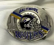 Vintage Baltimore Ravens Football Belt Buckle Limited Edition