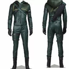 Hot !Green Arrow Oliver Queen Cosplay Costume Full Suit @