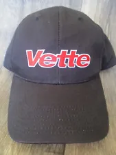 Chevrolet Chevy Corvette Vette Logo Baseball Hat Cap Black Red Letters #3